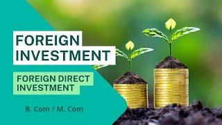 foreign investment / FDI/B. com/M. com