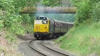 50035 southbound at Trimpley, 1330 from Bridgnorth .Severn Valley Diesel Gala 2023