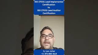 ISO 27001 lead implementation training