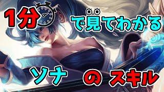 【LoL】一分でわかるソナのスキル【League of Legends/リーグ・オブ・レジェンド】