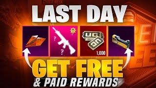 Last Day Get All Free & Free UC  | Get Free Upgrade AUG | Free Materials & Companion | PUBGM