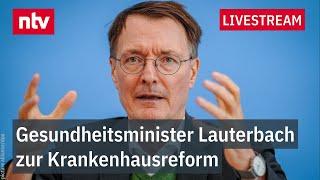 LIVE: Statement von Gesundheitsminister Lauterbach zur Krankenhausreform