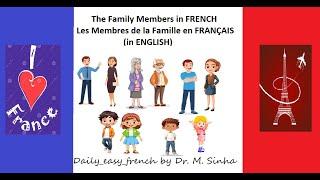 LEARN FRENCH NAMES FOR FAMILY MEMBERS IN FRENCH/FRENCH FOR BEGINNERS/KIDS/EASY/QUICK/IN ENGLISH