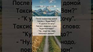 Таксист и пьянка #юмор #анекдот #прикол  #шутки