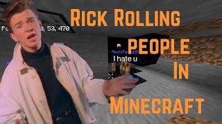 I RickRolled My Friends in This Minecraft Smp