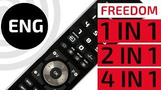 How to setup the universal remote control Superior Freedom 1 in 1, 2 in 1,  4 in 1