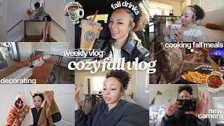 fall vlog ️🪵 decor shopping, new fall recipes, fall decorating & more! | aliyah simone