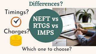 NEFT vs RTGS vs IMPS (English) Key differences | Best option| Basics explained #banking #finance