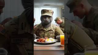 Cat Spotted at U.S. Military Training Center | #aiart #cutecat #shortvideo