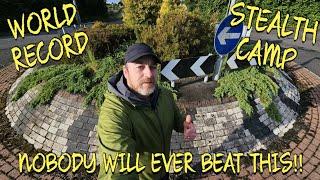 WORLD RECORD SMALLEST ROUNDABOUT STEALTH CAMP | Nobody will ever beat this!!