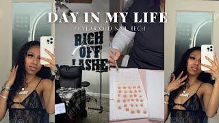 WORK VLOG: Day in the life of a 19 yr old Nail Tech ||Supply shopping , 1:1 nail Class , club & MORE