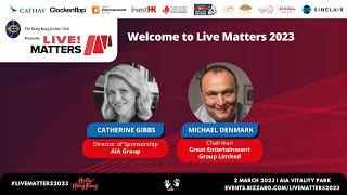 Live Matters 2023: Welcome Keynotes (Catherine Gibbs & Michael Denmark)