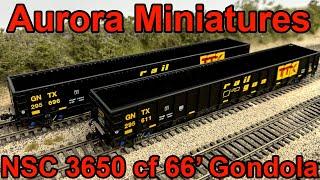 Review: Aurora Miniatures NSC 3650 cf 66' Gondola [HO Scale]