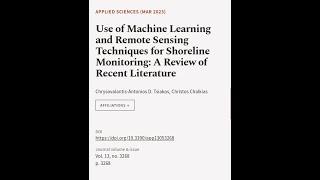 Use of Machine Learning and Remote Sensing Techniques for Shoreline Monitoring: A Rev... | RTCL.TV