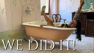 Moving CAST IRON BATHTUB/ we did it!!!