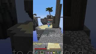 "I'm about to get owned so hard" | Skywars #shorts