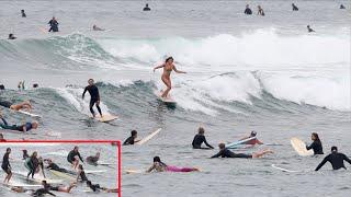 Surfing CHAOTIC  Malibu last week - Raw Clips