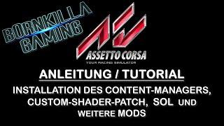 Assetto Corsa Anleitung / Tutorial | Content Manager, Custom Shader Patch, SOL, Einstellungen | 2020