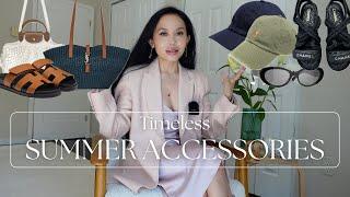 Timeless Summer Accessories | Idyl jewelry | Summer Bags | Summer Shoes CHANEL SAINT LAURENT| UV HAT