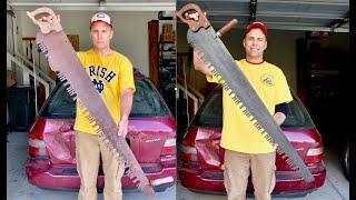 How To Restore and Sharpen a Crosscut Saw featuring Mr Chickadee