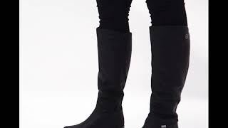 | Shuperb™ Rieker Ladies Tall Zip Up Boots Black