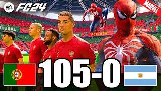 FIFA 24 - RONALDO, MESSI, SPIDER MAN ALL STARS PLAYS TOGETHER | PORTUGAL vs ARGENTINA