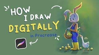 Draw With Me | Relaxing Coloring Process In Procreate