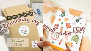 How I Launched My Sticker Shop & Packaged My First Order | Die-Cut Sticker Attempt