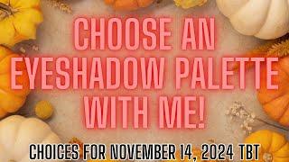 EYESHADOW PALETTE CHOICES FOR THROWBACK THURSDAY / 11.14.2024