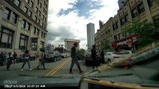 Road Rage Fight in Journal Square Jersey City, NJ || DDPAI Dash Cam