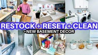 CLEAN WITH ME + HOUSE RESTOCK + RESET | SUNDAY HOUSE RESET | CLEANING MOTIVATION | JAMIE'S JOURNEY