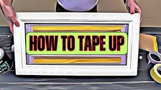 How to tape uPVC window glass up