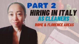 JOB HIRING IN ITALY AS CLEANERS || MADEL DELOS REYES || WORKING IN EUROPE