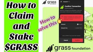 How to Claim and Stake $GRASS | GRASS Foundation Airdrop