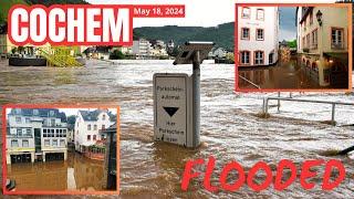 Cochem Flooded! ️ Mosel Hochwasser nach Starkregen in Saarland.