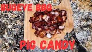 BuQeye BBQ Pig Candy | On the Weber Kettle Rotisserie Basket