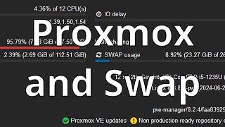 Looking at Swap on Proxmox: Configuration, zswap, zram, swappiness and more.