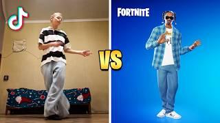 FORTNITE DANCES IN REAL LIFE (TikTok Dances & Icon Series Emotes)