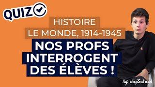 #digiQuiz | Brevet d'Histoire : les 3e répondent à notre quiz sur le monde de 1914 à 1945 !