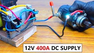 12V 400A DC from 220v AC for High Current DC Motor - Power Supply from UPS Transformer