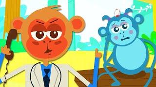 Five Little Monkeys | Captain Discovery Nursery Rhymes And Kids Songs