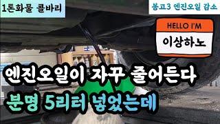 [엔진오일이 자꾸 줄어든다] [분명 5리터 넣었는데]