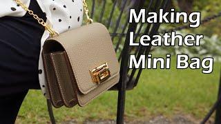 68 [Leather Craft] Making Leather Mini handbag / [가죽공예] 미니 핸드백 만들기 / FREE PATTERN