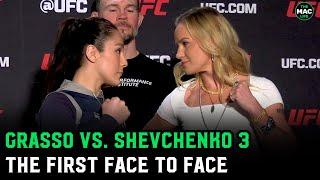 Alexa Grasso vs. Valentina Shevchenko 3 First Face to Face