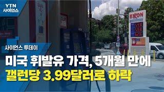 미국 휘발유 가격, 5개월 만에 갤런당 3.99달러로 하락 / YTN 사이언스