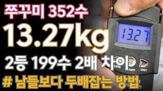 쭈꾸미낚시 홍원항 352수 13kg , 2등이 199수 - 더블스코어의 비밀을 알려드립니다. 에기가 중요한게 아니에요. 에자가 중요한게 아니에요. 생미끼가 중요한게 아니에요.