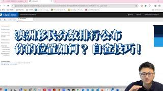 澳洲移民分数排行榜，你的位置在哪里？教你自查！