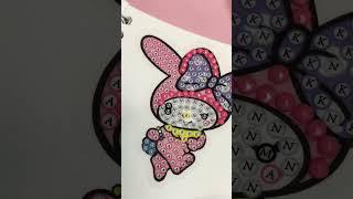 My melody diamond painting stickers #mymelody #diamondpainting #sanrio #laniemdiaries #shorts