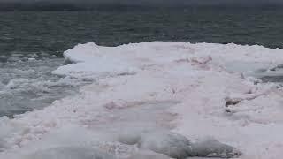 The cool sounds of icy waves on Lake Superior