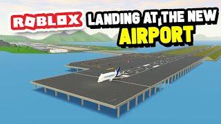 Landing the BELUGA at the NEW TOKYO AIRPORT in ROBLOX PLANE SIMULATOR